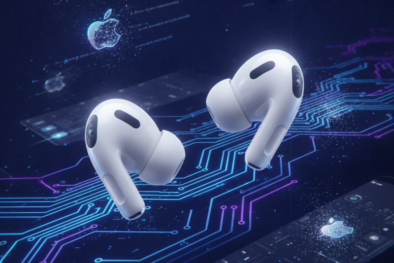 Novos detalhes dos AirPods com câmera são descobertos no código do macOS